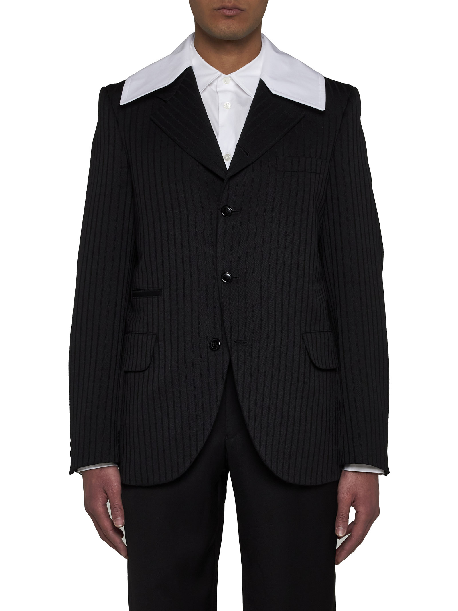 Comme Des Garçons Homme Plus Single-breasted Blazer In Black