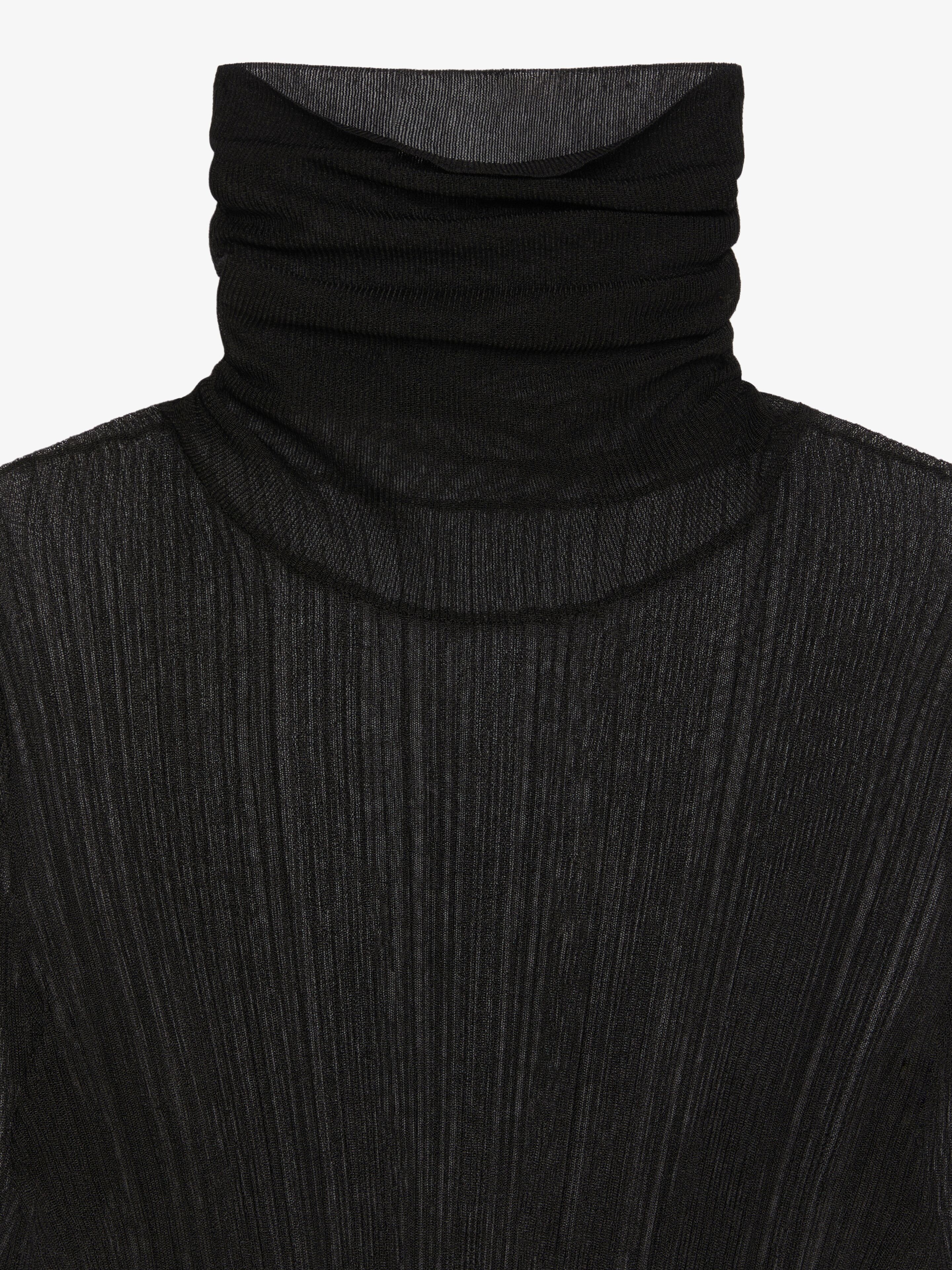 Givenchy Roll-neck Transparent-design Sweater In Black
