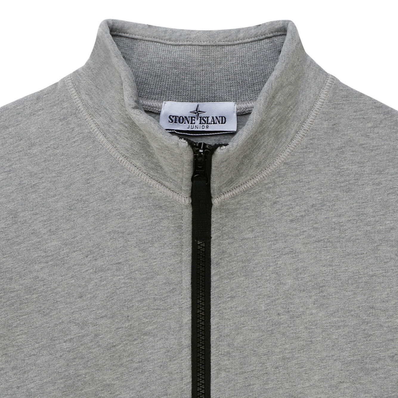 Stone Island Compass-motif High-neck Sweatshirt In Gray