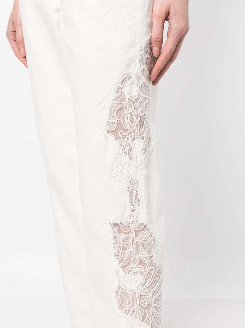 Ermanno Scervino Pant Viscose Blend Back Pockets In White