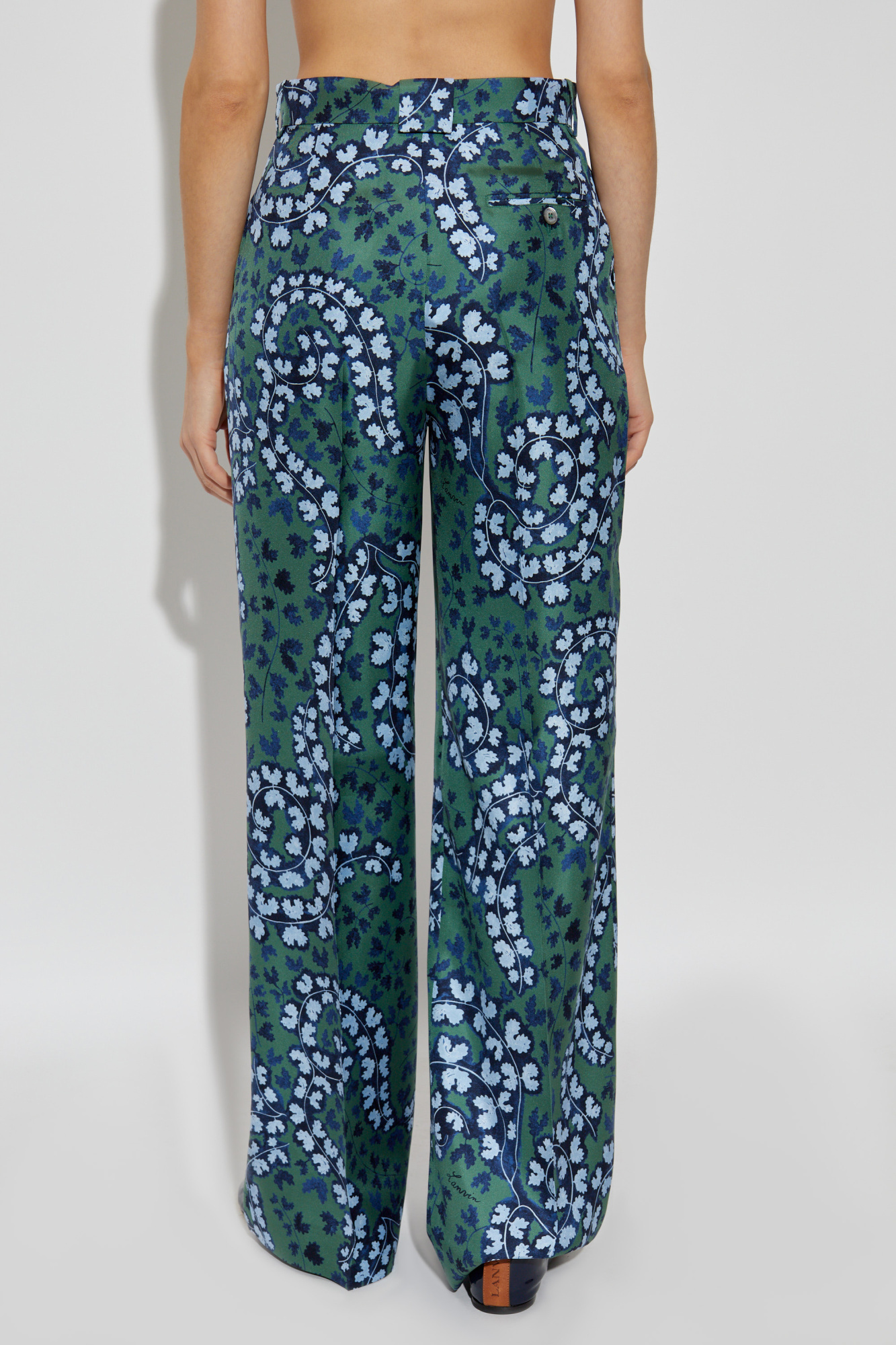 Lanvin Belt-loop Casual Pants In Blue