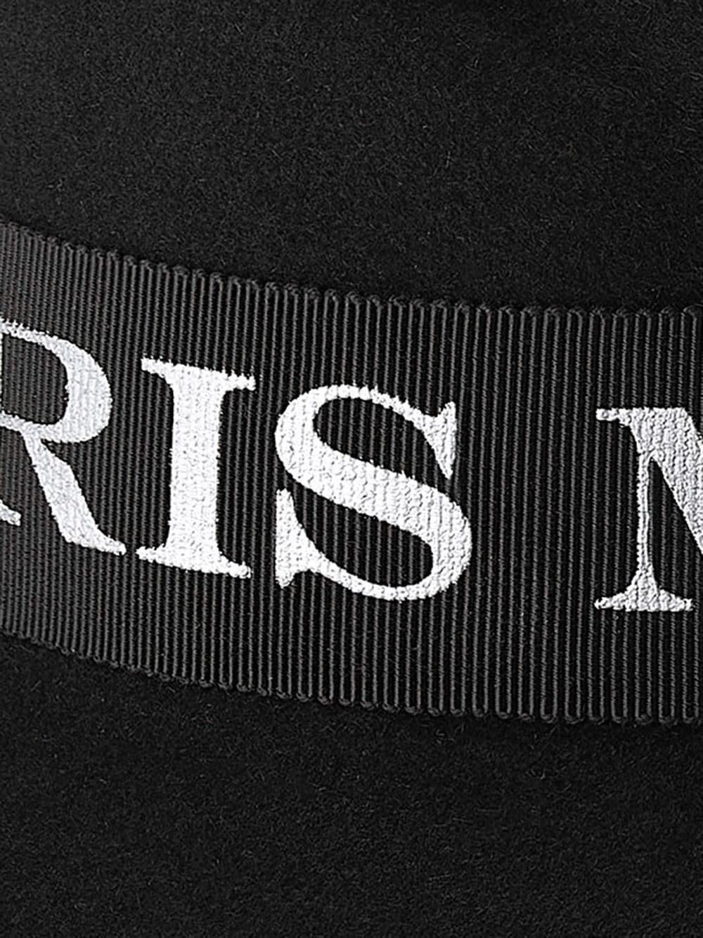 MAISON MICHEL VIRGINIE LOGO-TAPE FEDORA HAT 