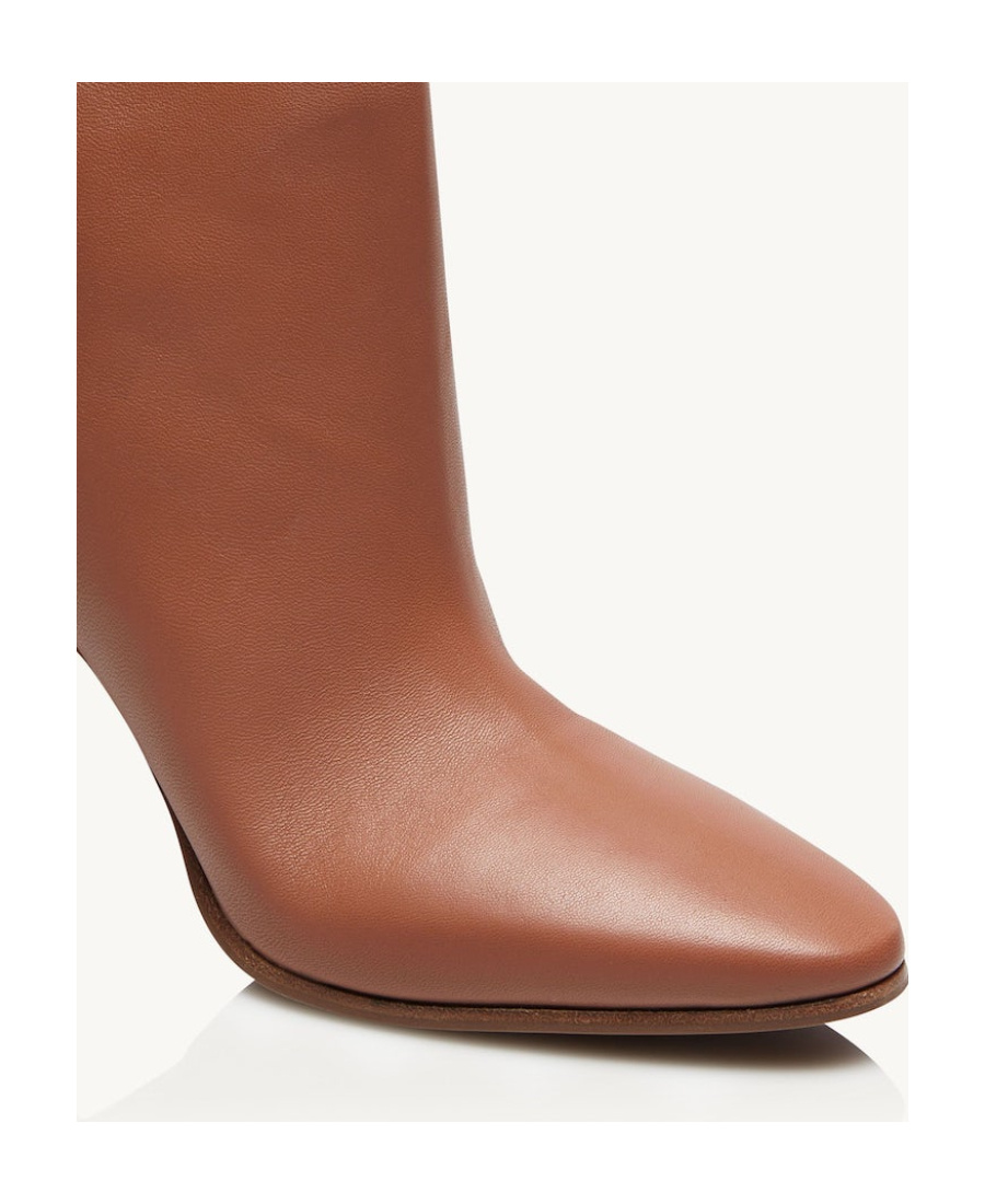 Aquazzura Manzoni Leather Ankle Boots In Brown