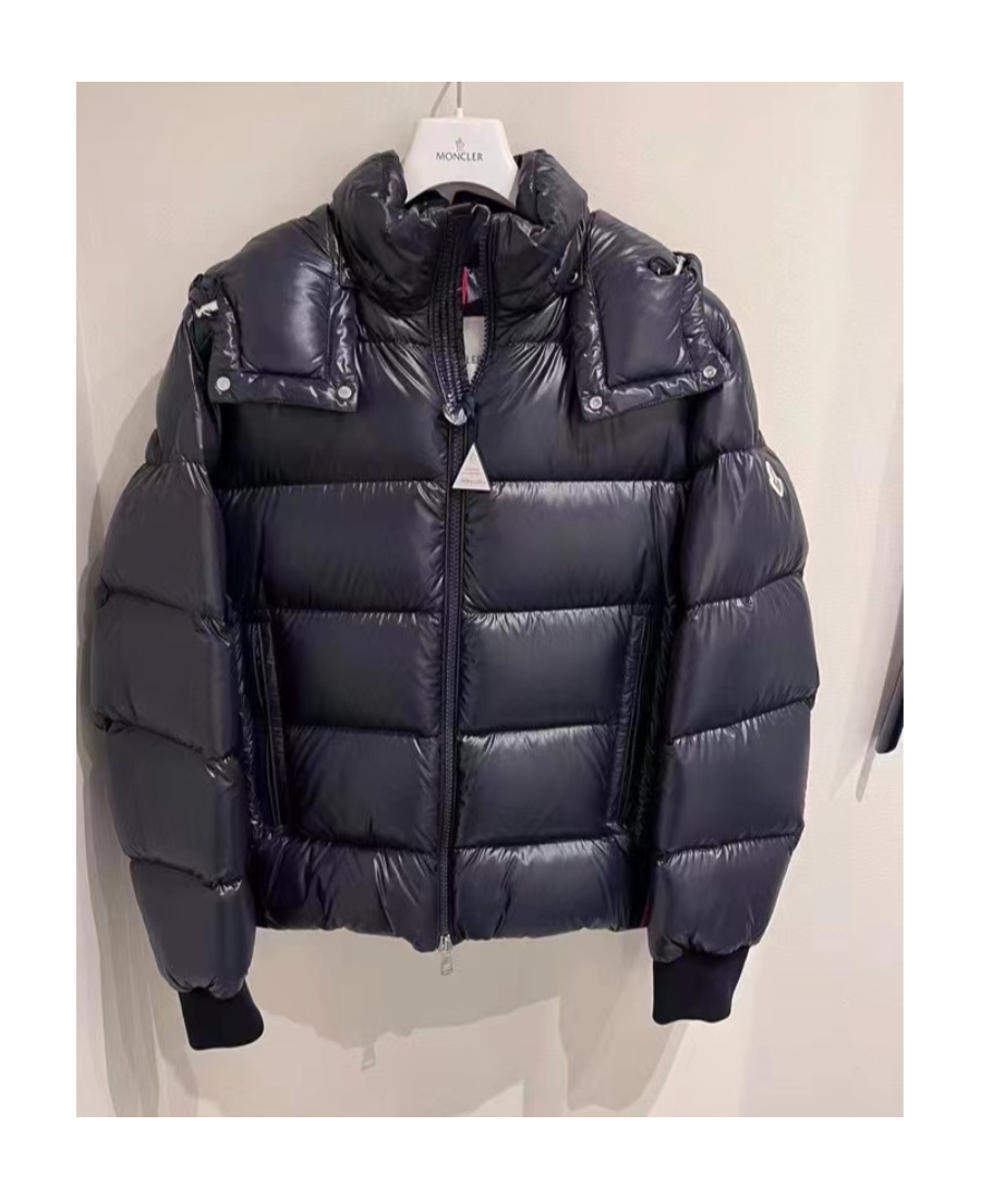 Moncler Lunetiere Short Down Jacket In Blue