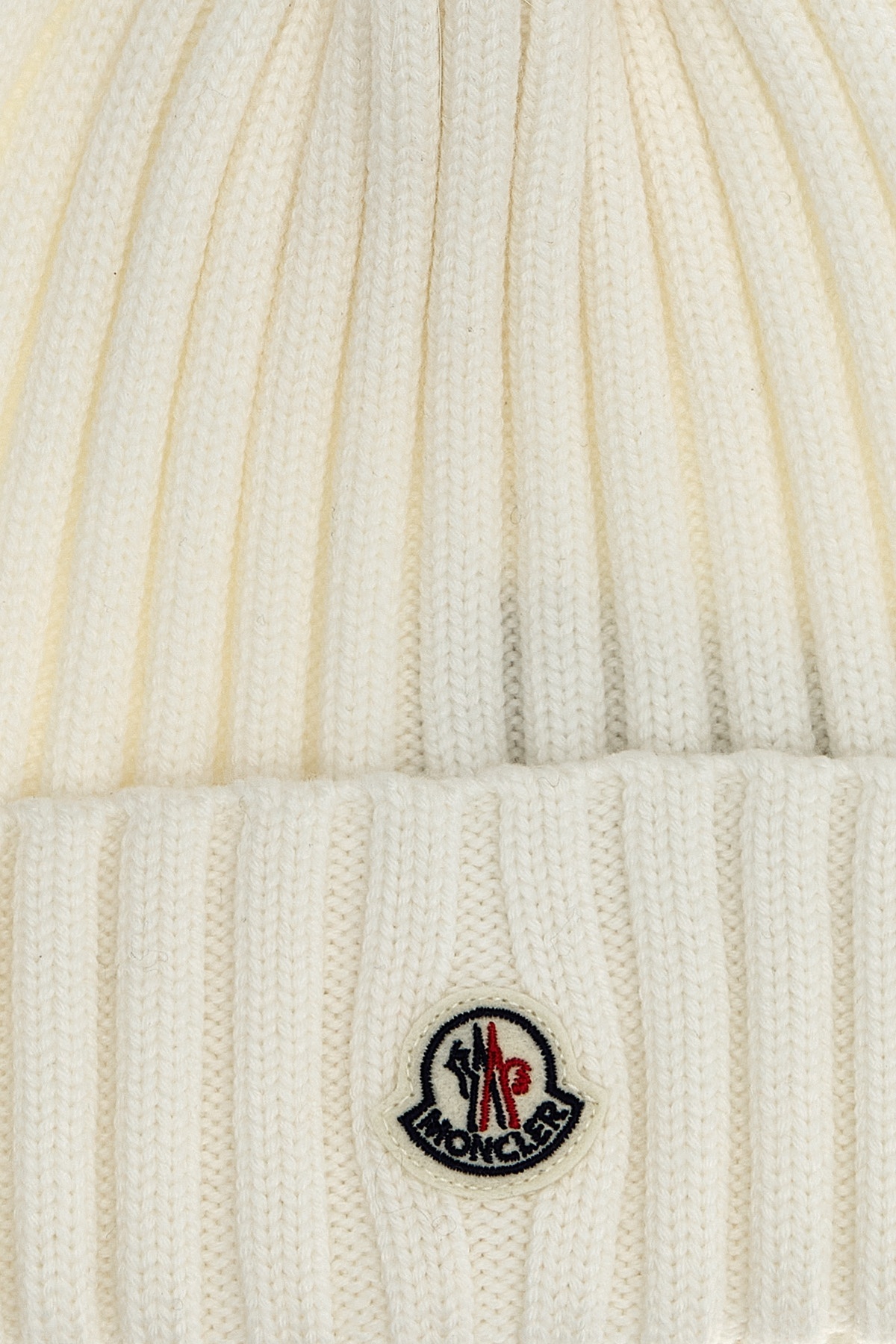 Moncler Tricot Hats White In Nude