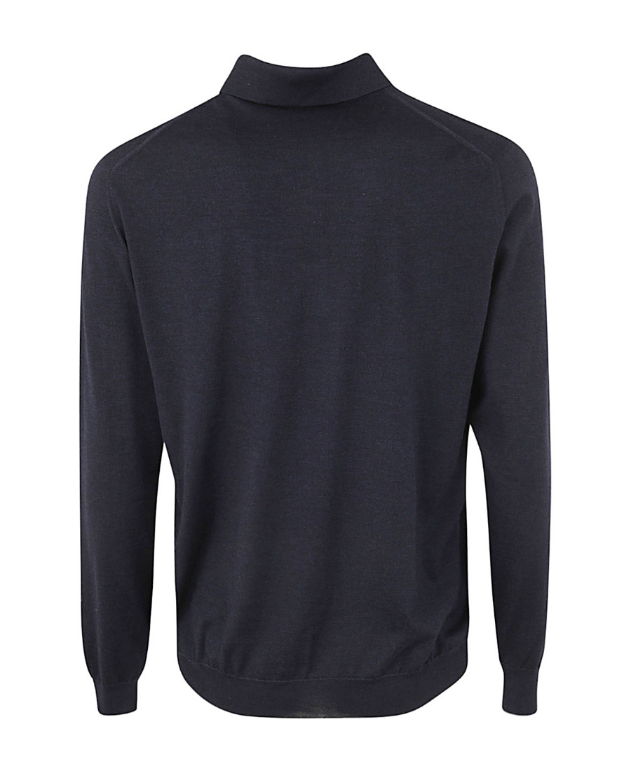 KITON LONG-SLEEVED LAPEL SWEATER
