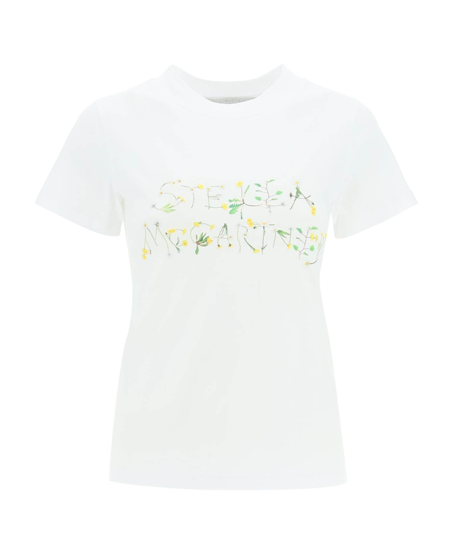 STELLA MCCARTNEY STELLA MCCARTNEY DANDELION LOGO PRINTED CREWNECK T-SHIRT