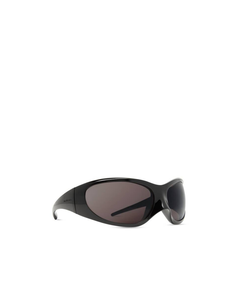 Balenciaga Skin Xxl Round-frame Sunglasses In Black
