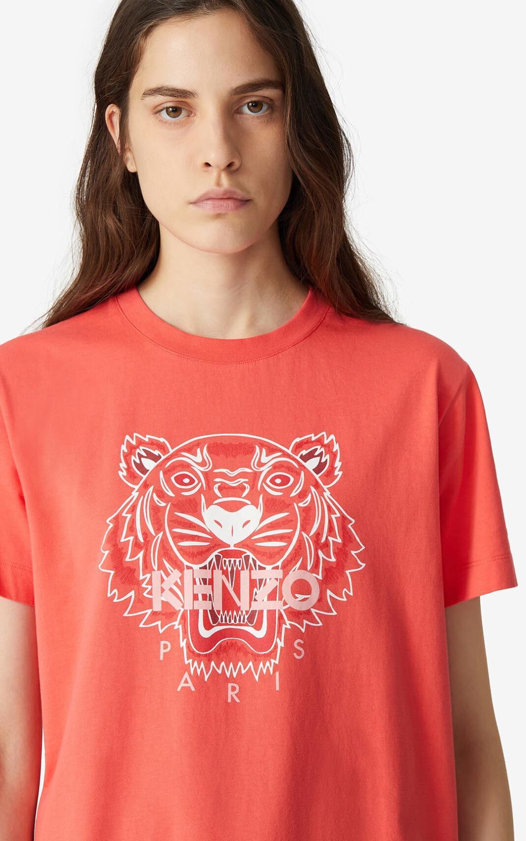 Kenzo Tiger-motif T-shirt Dress In Red