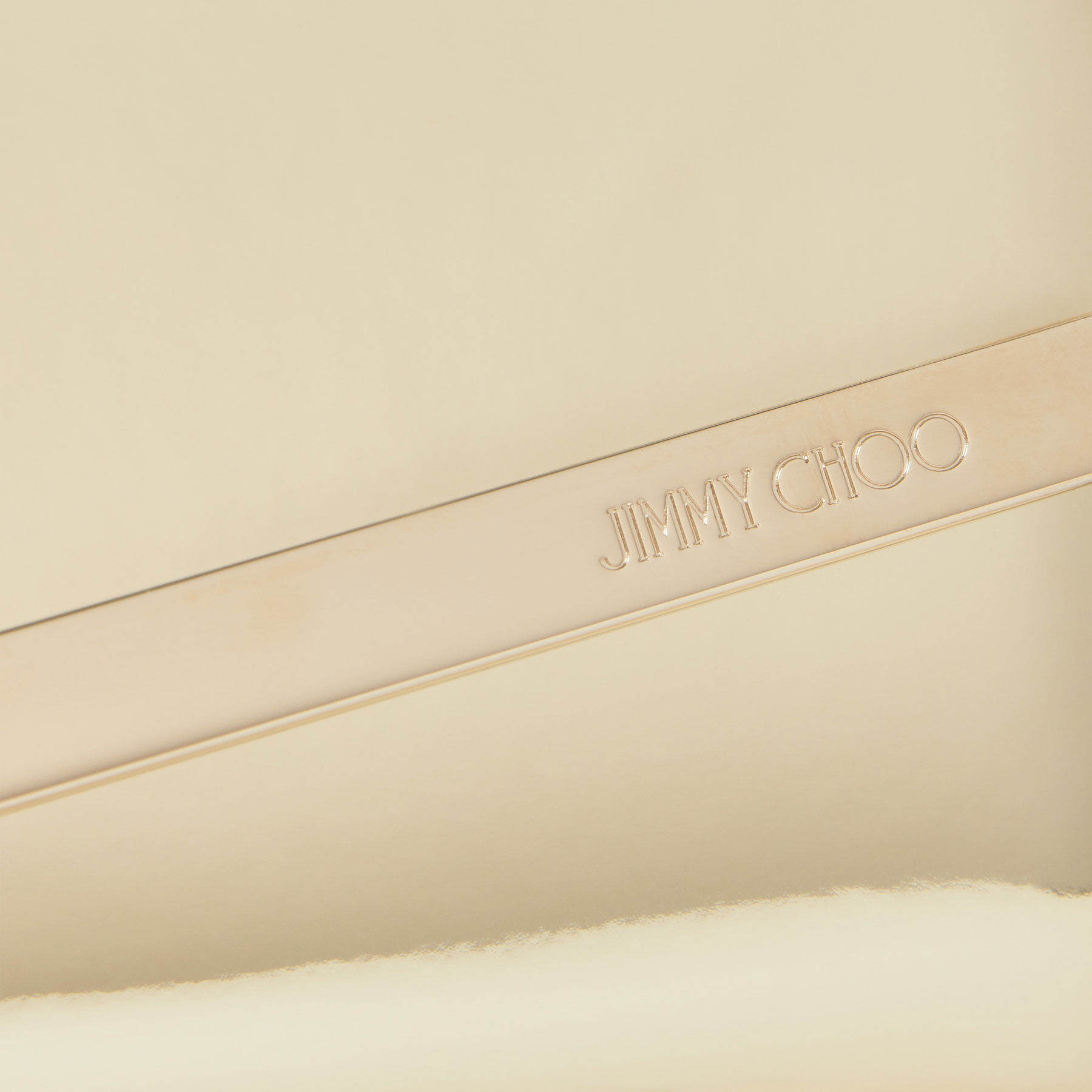 Jimmy Choo Emmie Clutch In Mirror Fabric In Gold