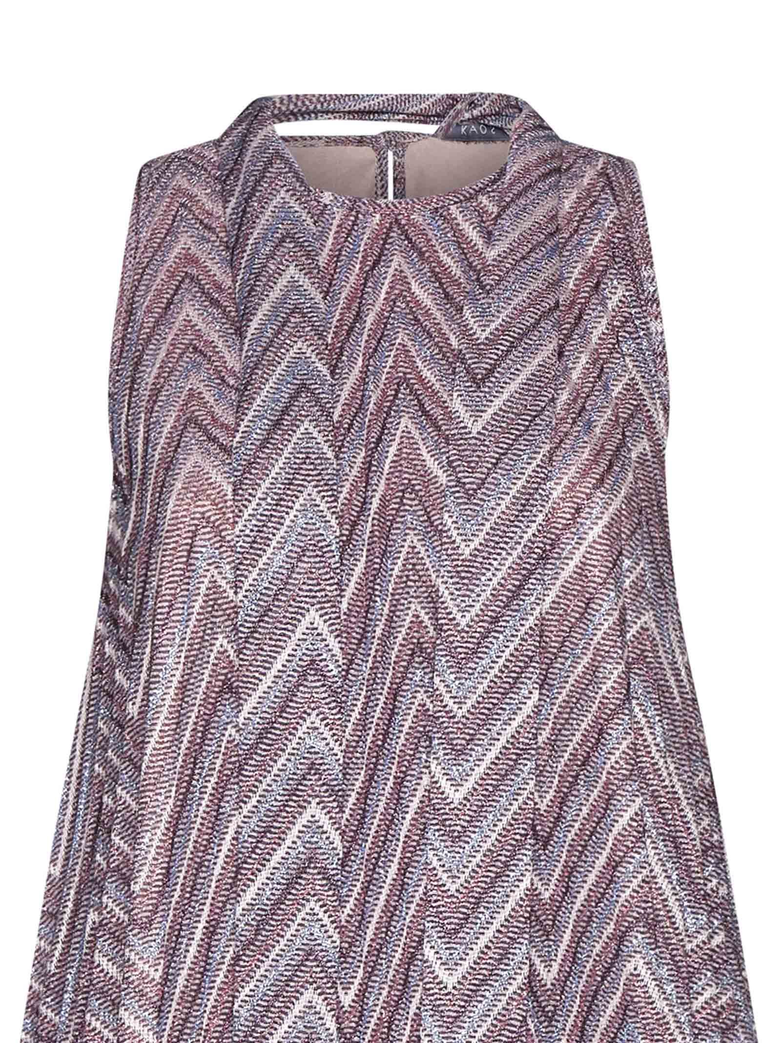 Kaos Printed Pattern Blouse In Purple