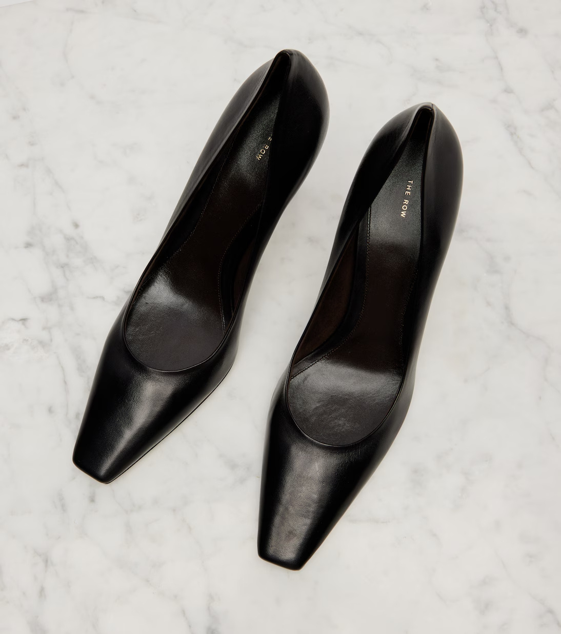 The Row Square-toed High Heels In Black