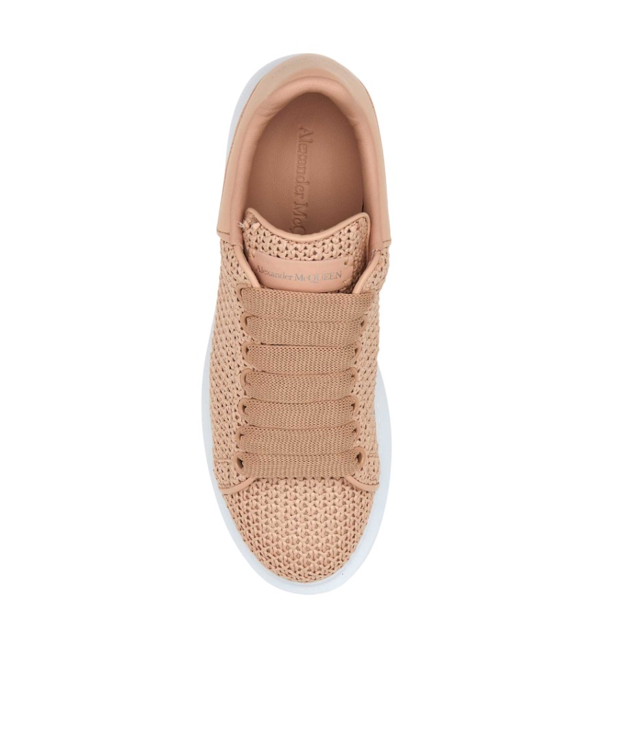 Alexander Mcqueen Oversized Lace-up Sneakers In Nude