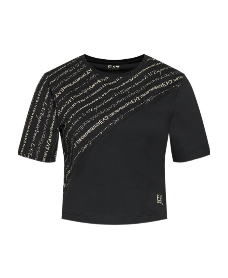 EA7 T-SHIRT WITH ROUND NECK AND SHORT SLEEVES