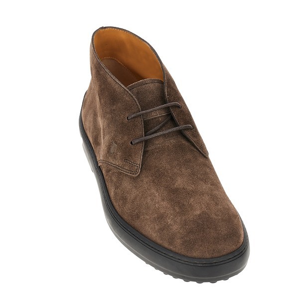 Tod's Suede Gommino Desert Boots Shoes In Brown