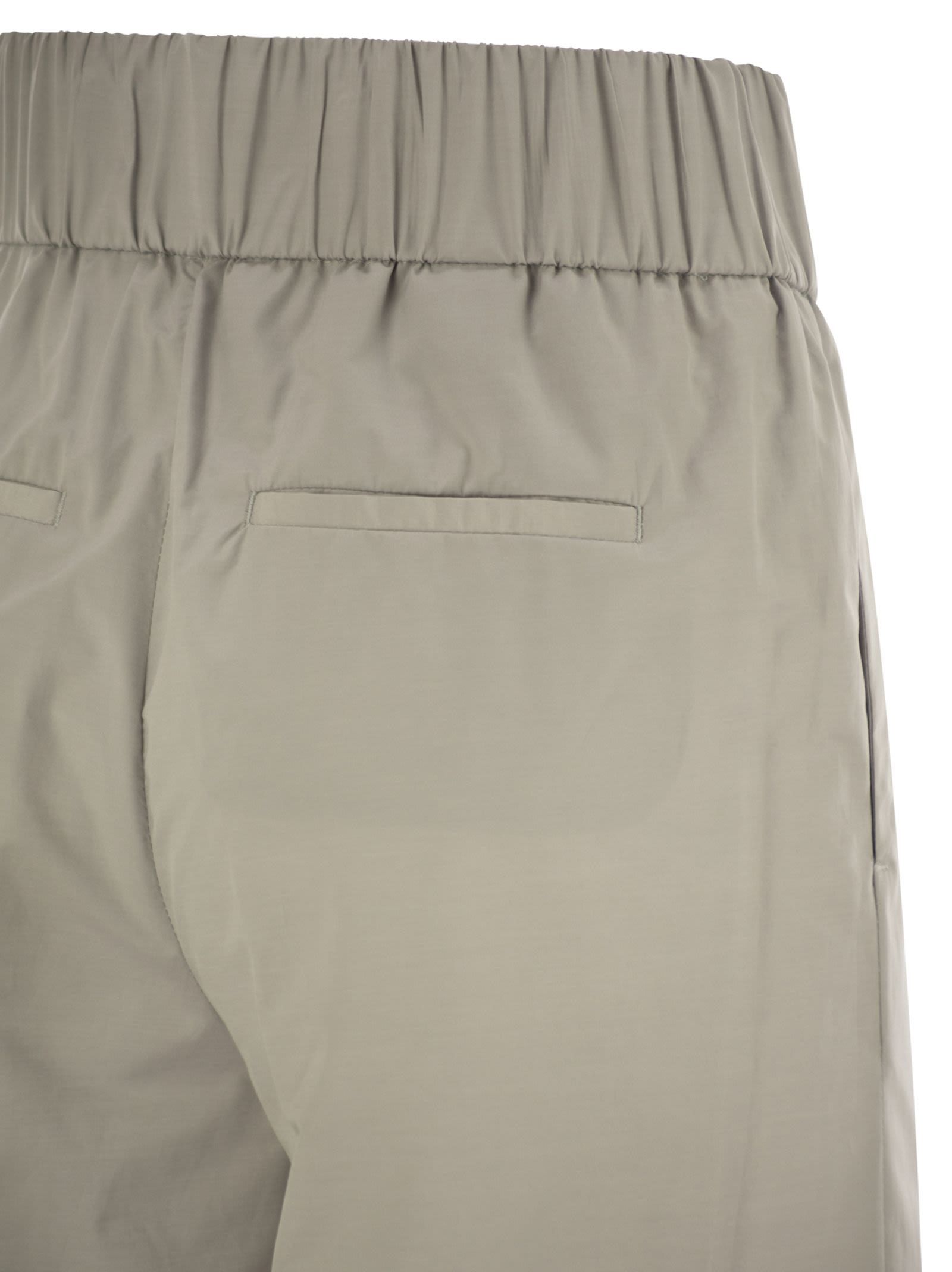 Peserico Trousers In Lightweight Technical Cotton Canvas In Nude