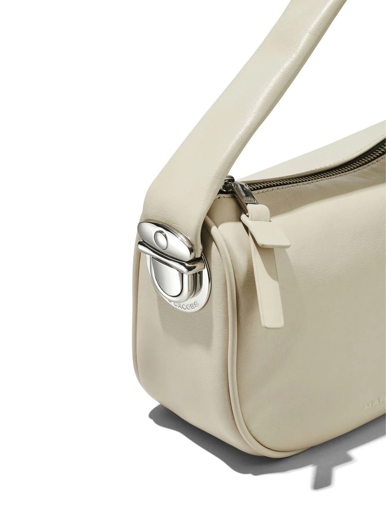 Marc Jacobs The Pushlock Mini Leather Hobo Bag In Nude