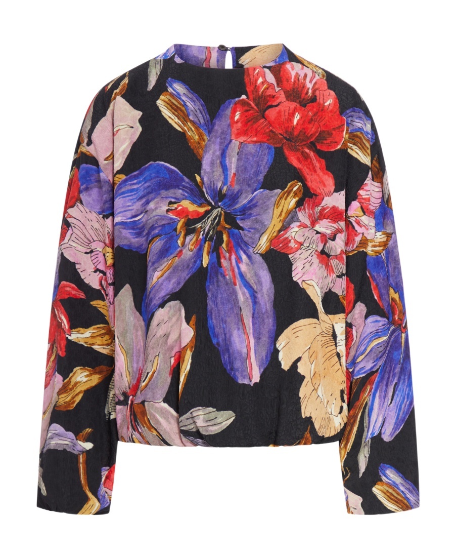 Dries Van Noten Round-neck Blouse In Blue