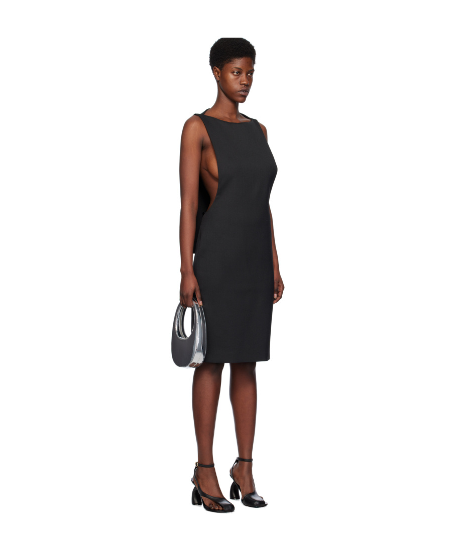 Coperni Cape Sleeveless Dress In Black