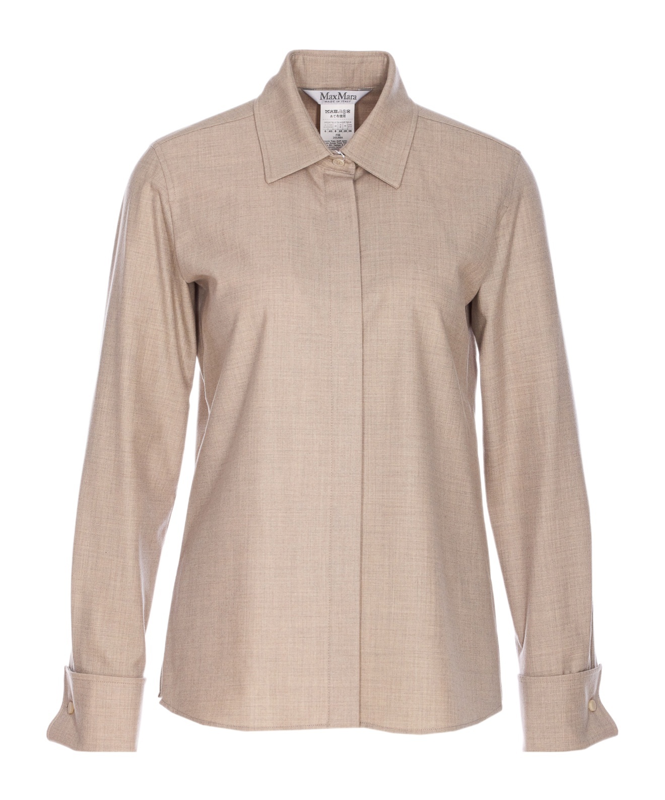 Max Mara Tebaidecamicia Foulle Di Lana In Neutral