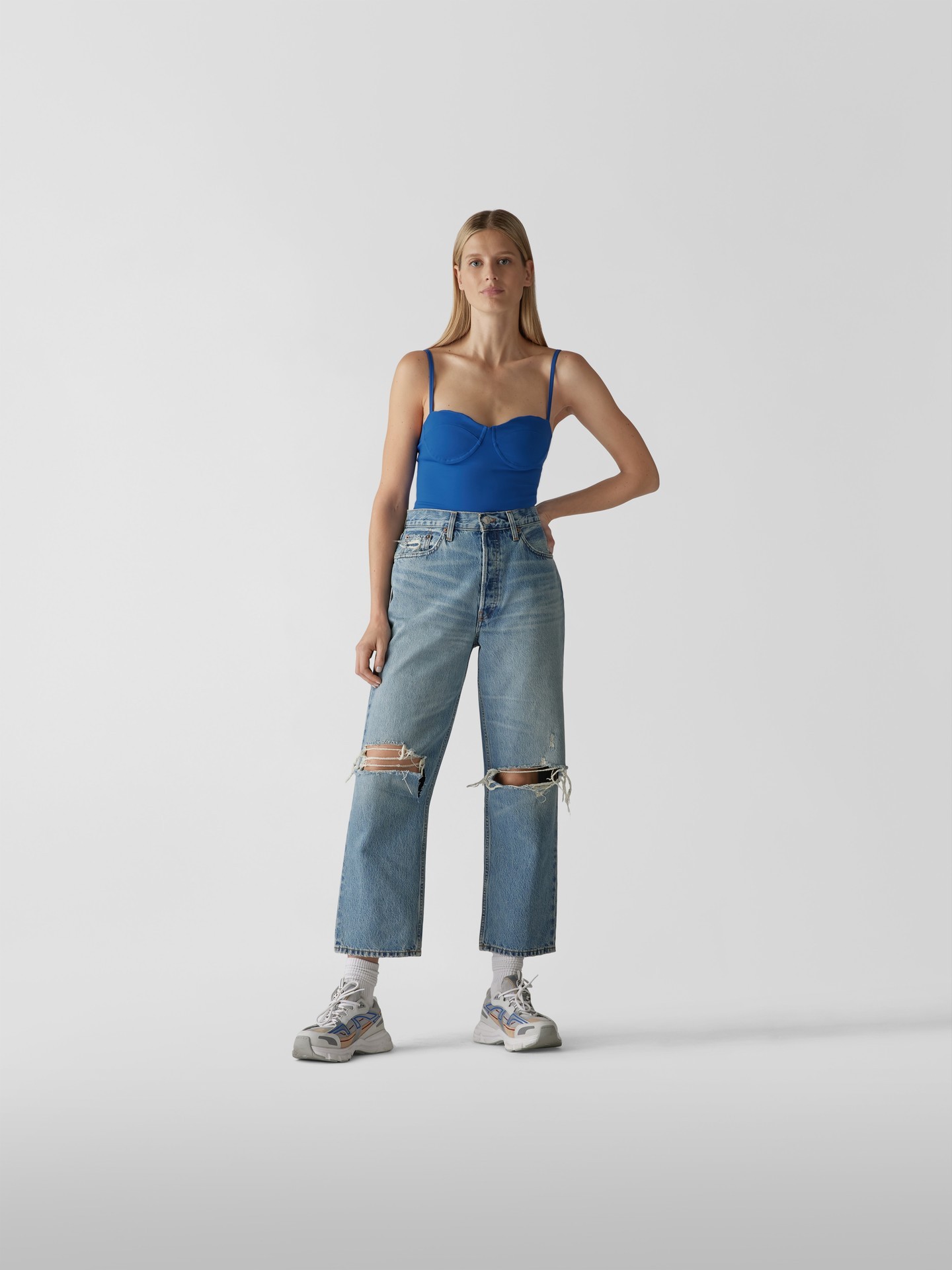 Anine Bing Sleeveless Jumpsuit In Blue