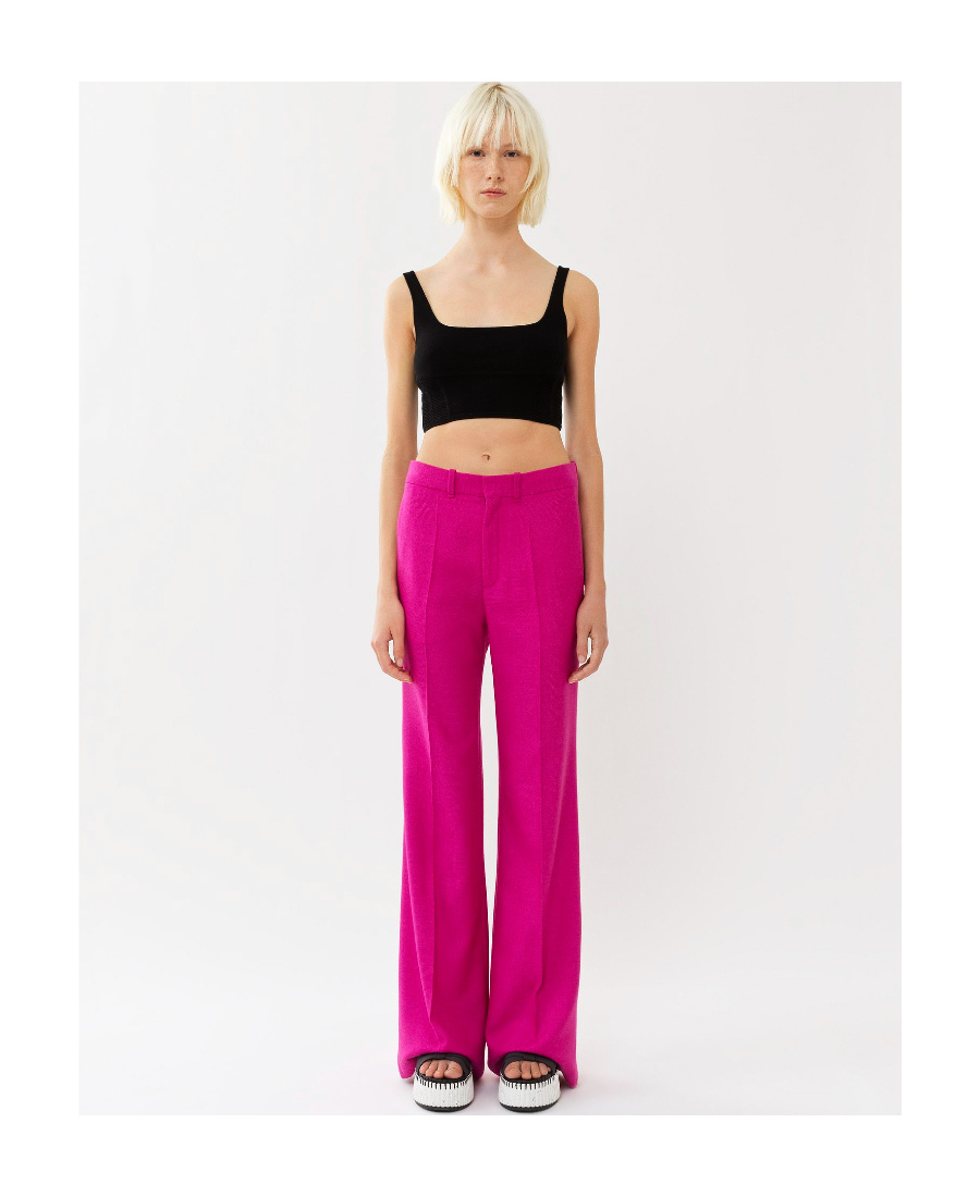 Chloé Tailored Concealed-front Trousers In Pink