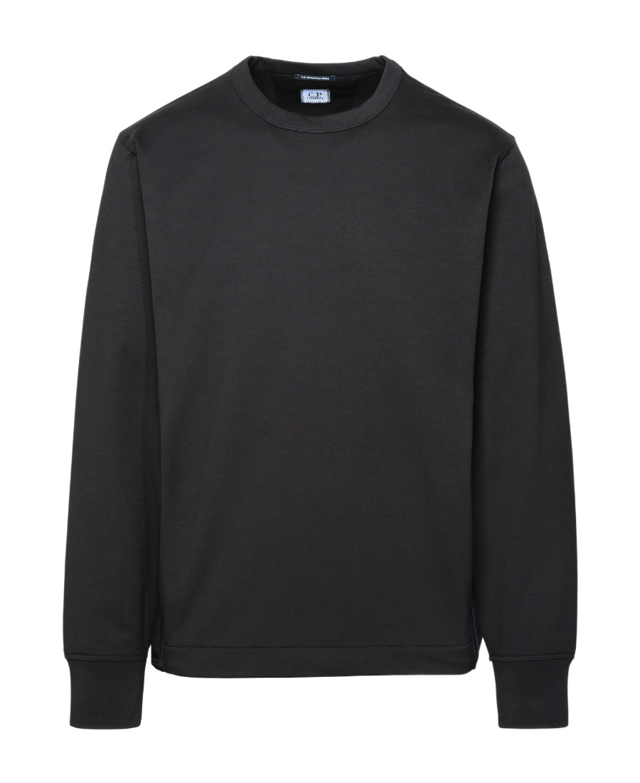 C.p. Company Cargo-pocket Stretch-cotton Sweatshirt In Black