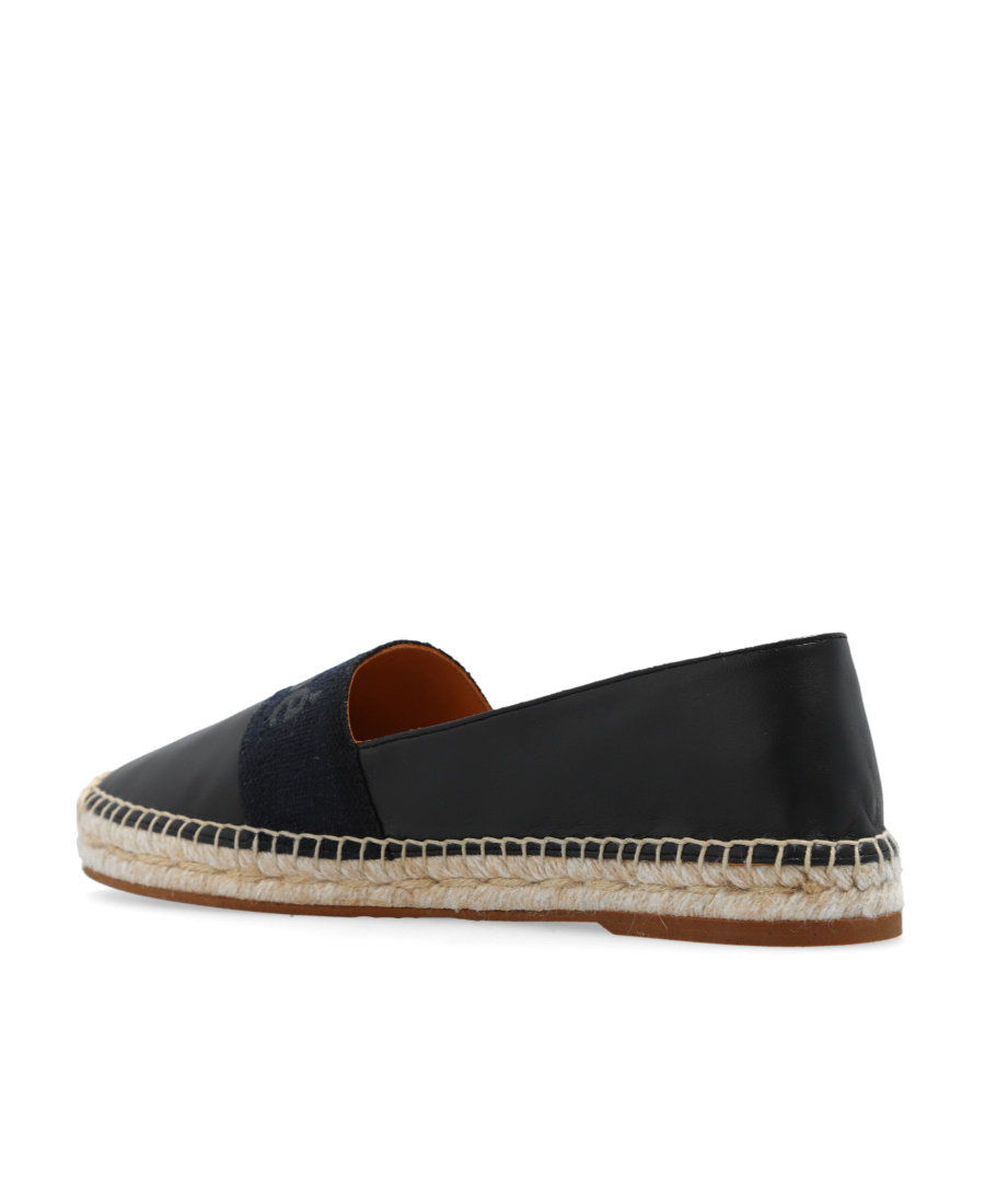 Shop Chloé Piia Logo Embroidered Espadrilles In Black