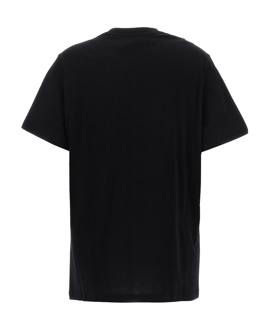 Moschino Black Regular Fit T-shirt With Logo And Heart Graphic In Black