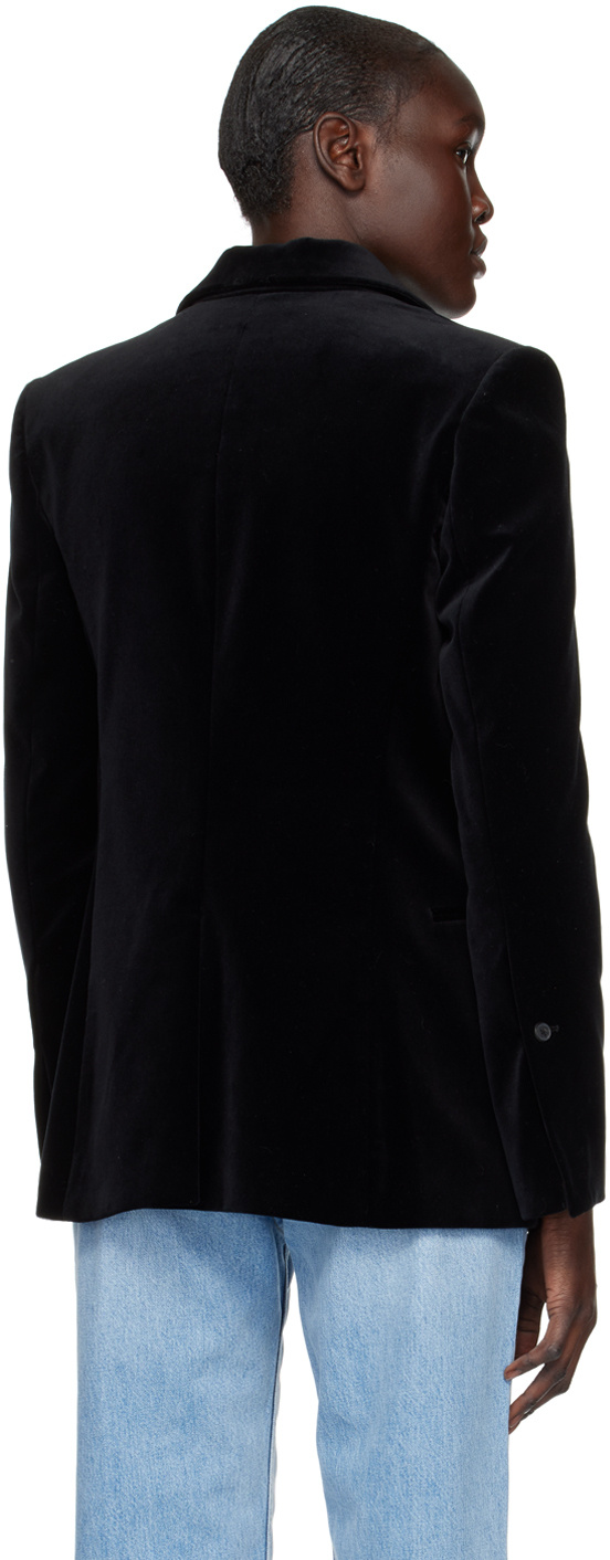 Frame Black Single-button Blazer In Black
