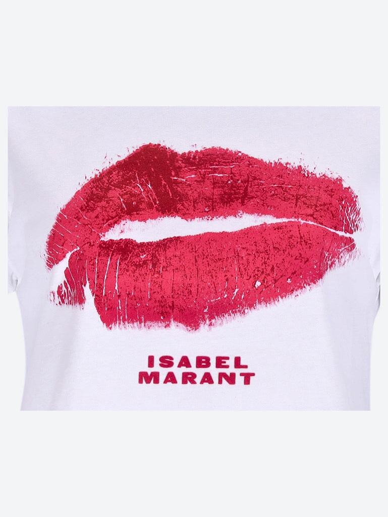 Isabel Marant T-shirt With Round Neck And Short Sleeves In White