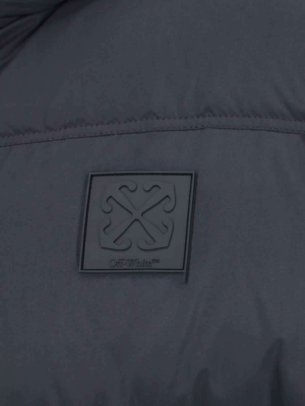 Off-white "down Jacket With Logo Patch In Black