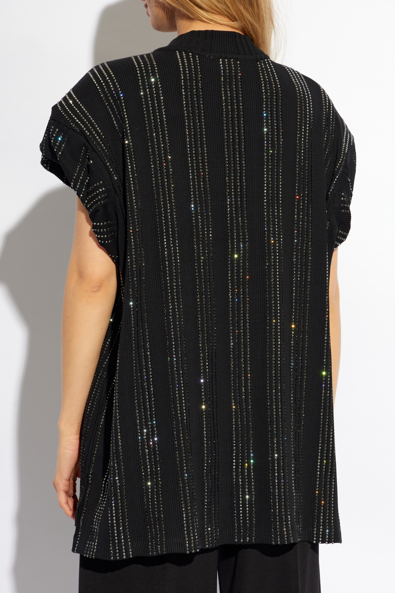 Attico Crystal Cotton T-shirt - Women's - Cotton In Black