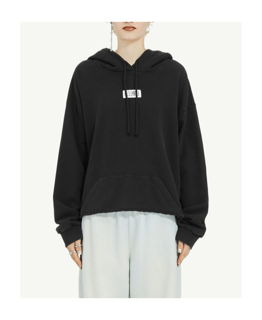 Mm6 Maison Margiela Numeric Hoodie In Black