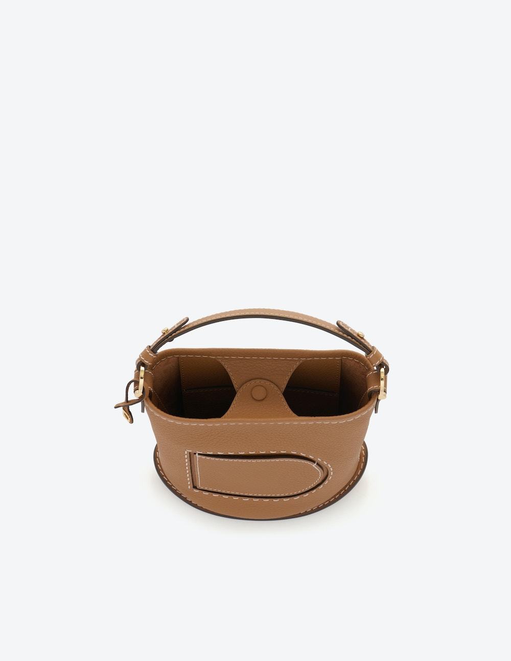Delvaux Press The Button Handbag In Brown