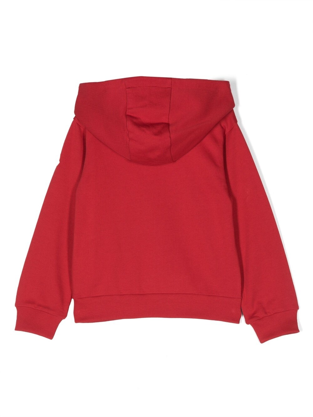 Moncler Logo-print Cotton Hoodie In Red