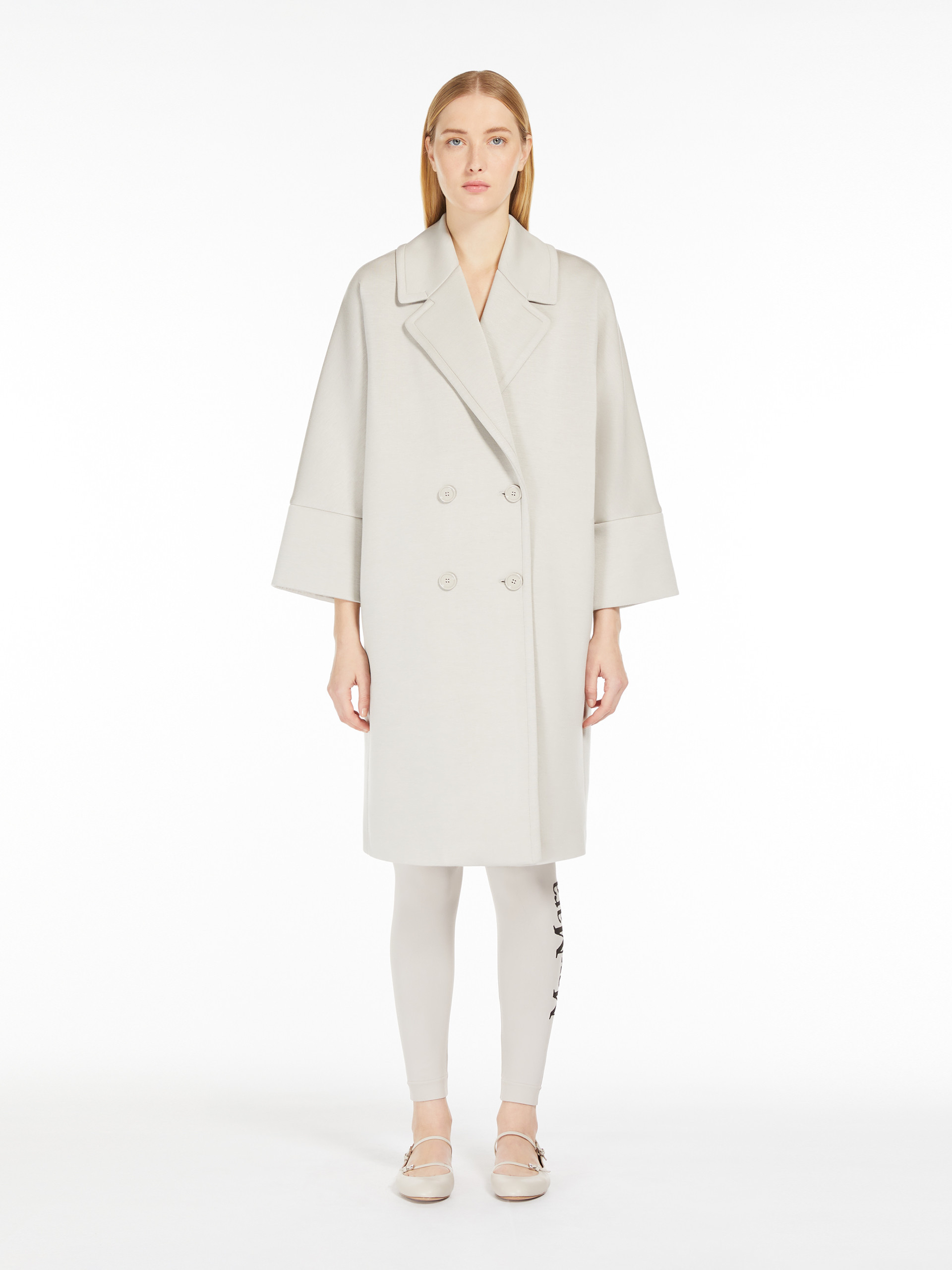 Max Mara Double-breasted Coat In White