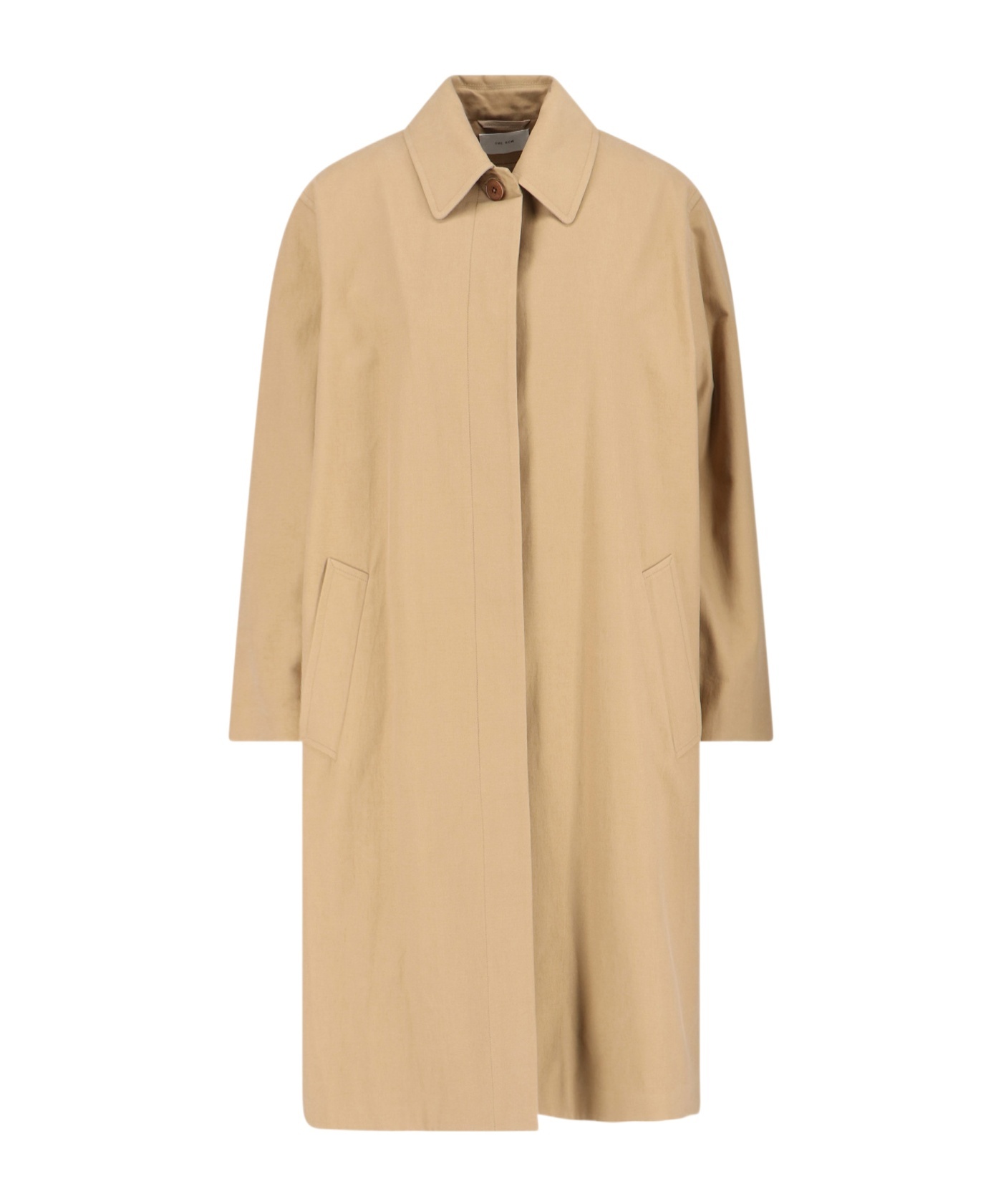 The Row Long Sleeve Coat In Neutral
