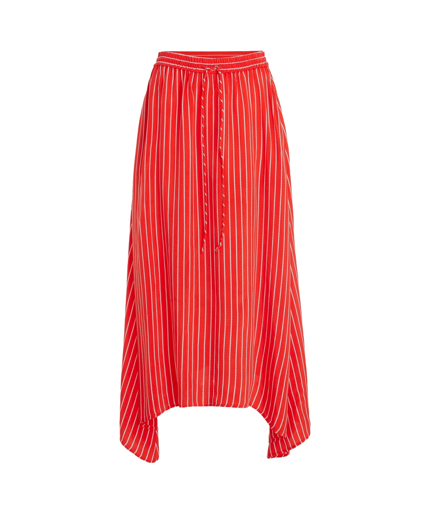 Tommy Hilfiger Rope Stripe Trumpet Skirt In Red