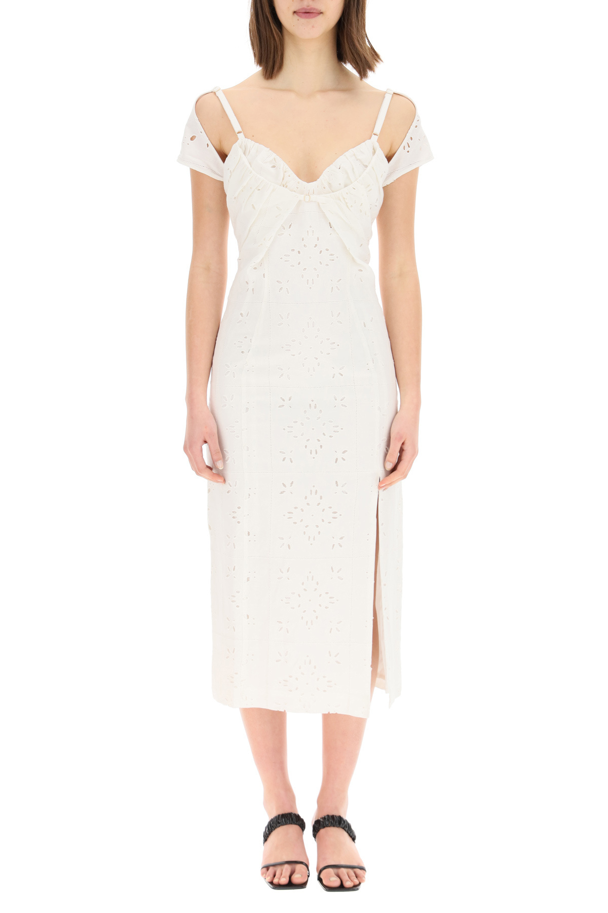 Jacquemus Broderie Anglaise Midi Sundress In White