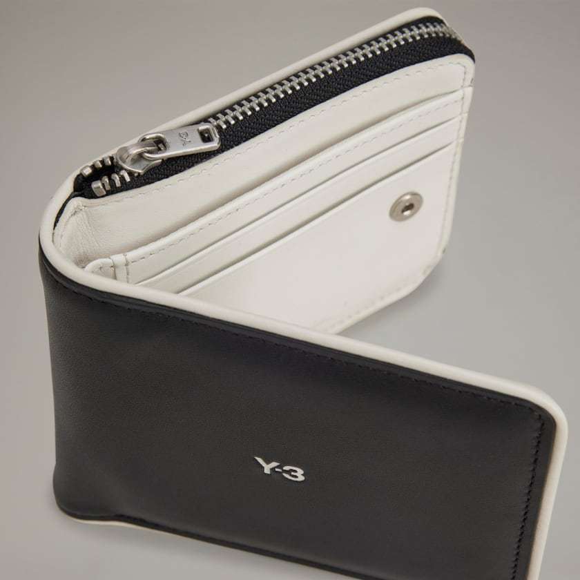 Y-3 Logo-print Bi-fold Wallet In Black