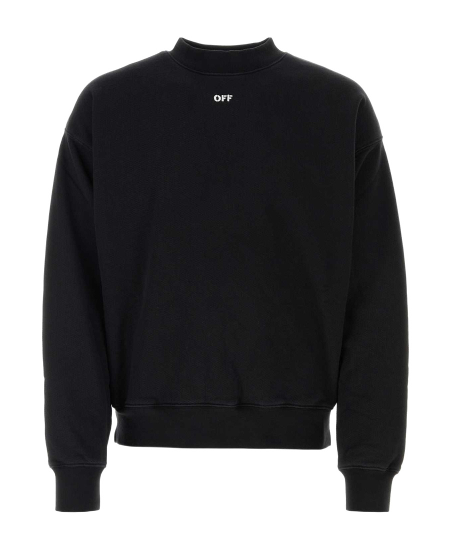 Shop Off-white Arrows-embroidered Cotton Sweatshirt In Black