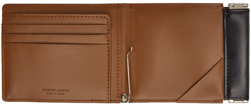 Master-piece Logo Folding Wallet In Black