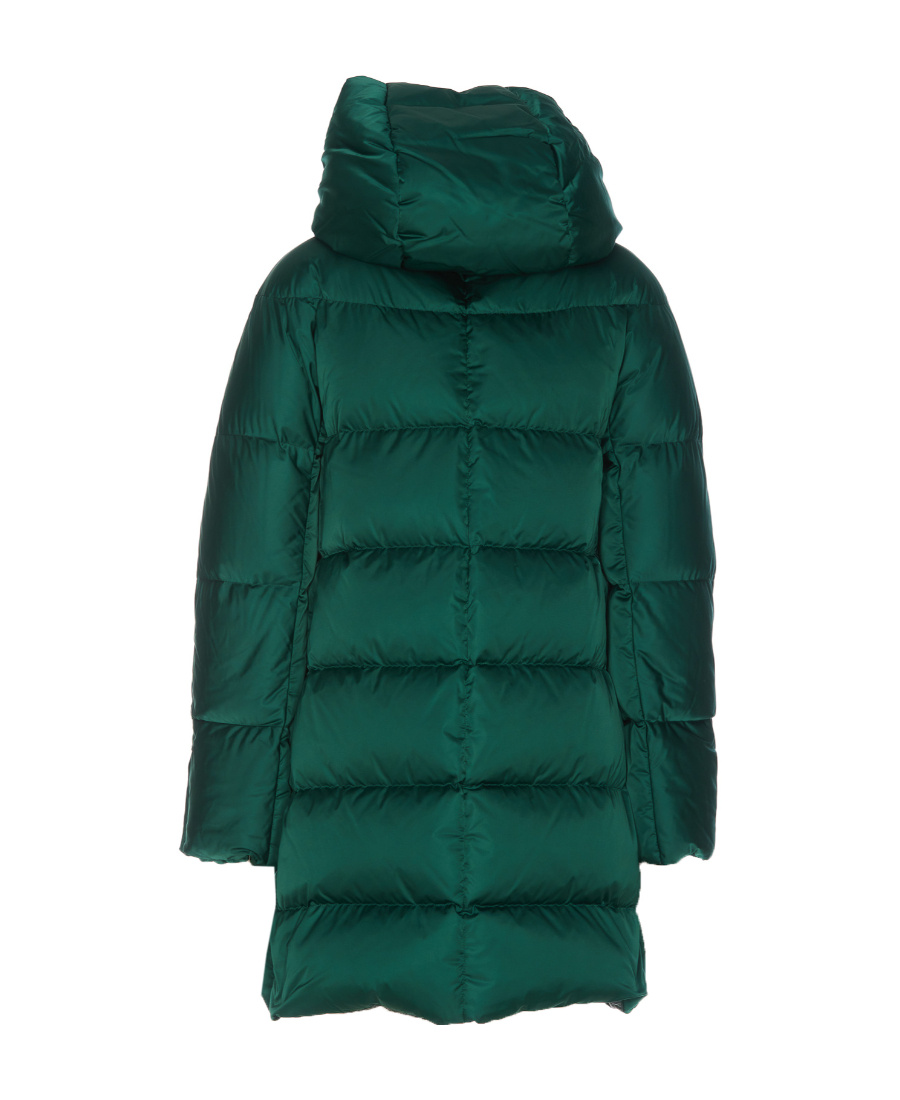 Herno Zip Padded Down Coat In Green