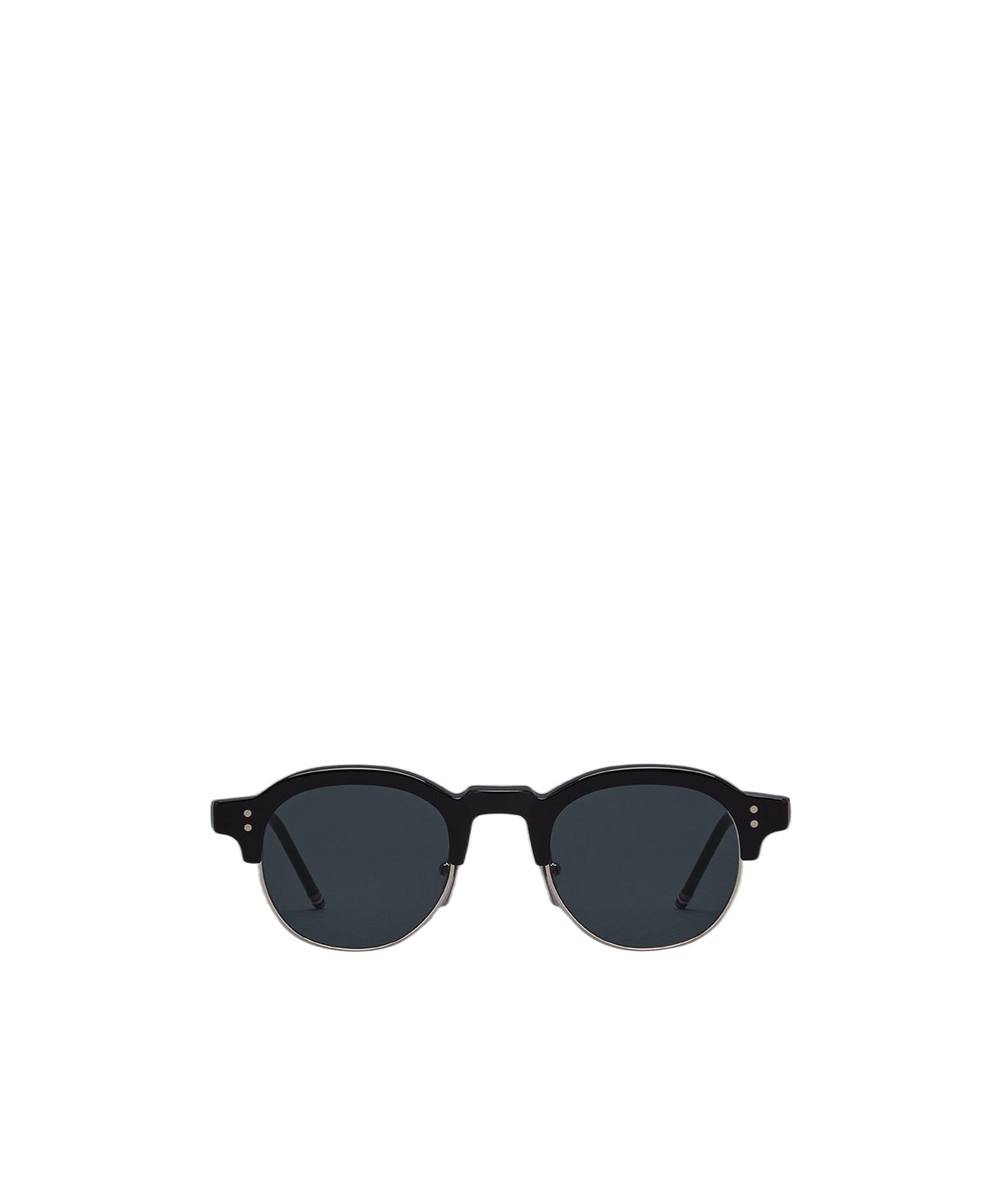 Thom Browne Oval-frame Sunglasses In Black
