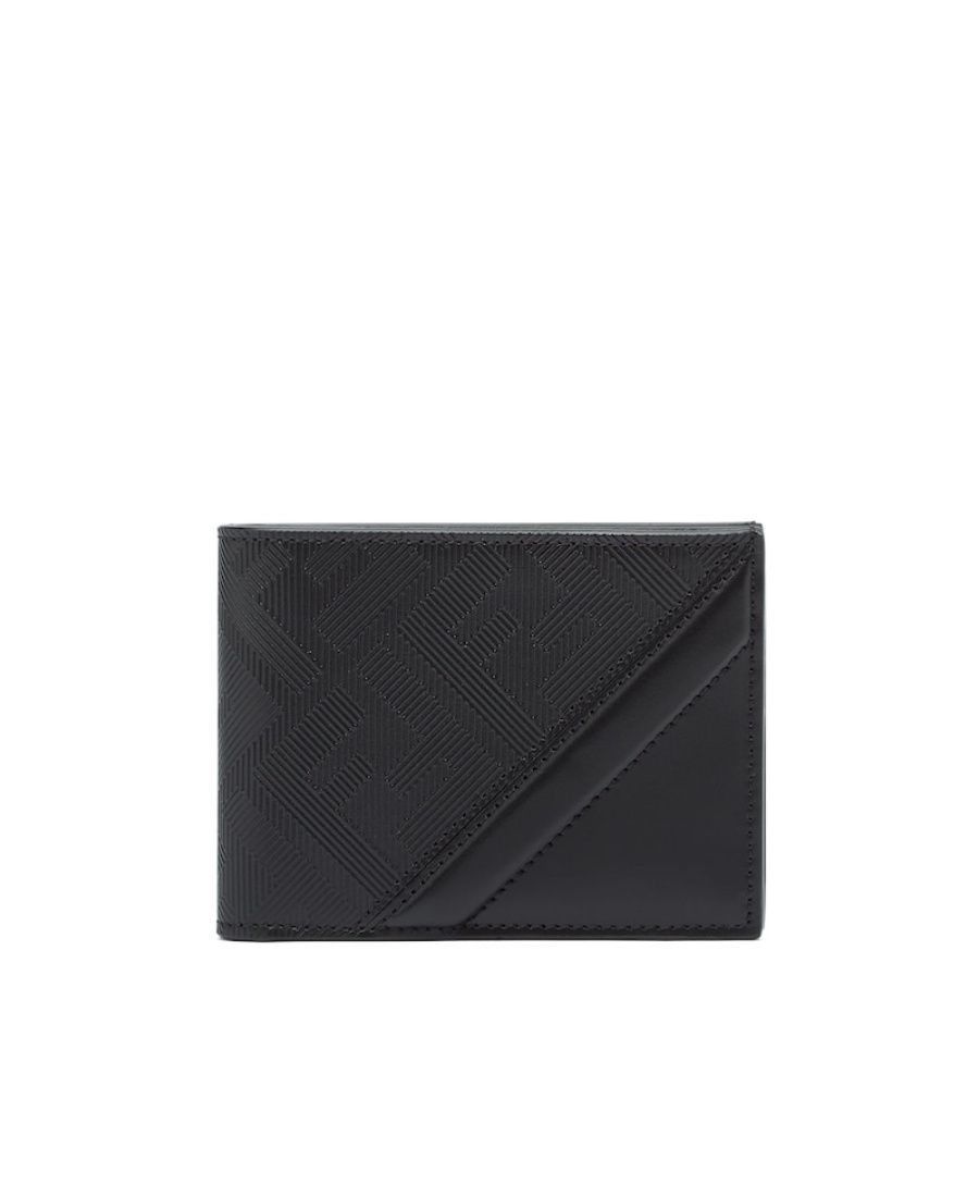 Fendi Shadow Diagonal Wallet In Black