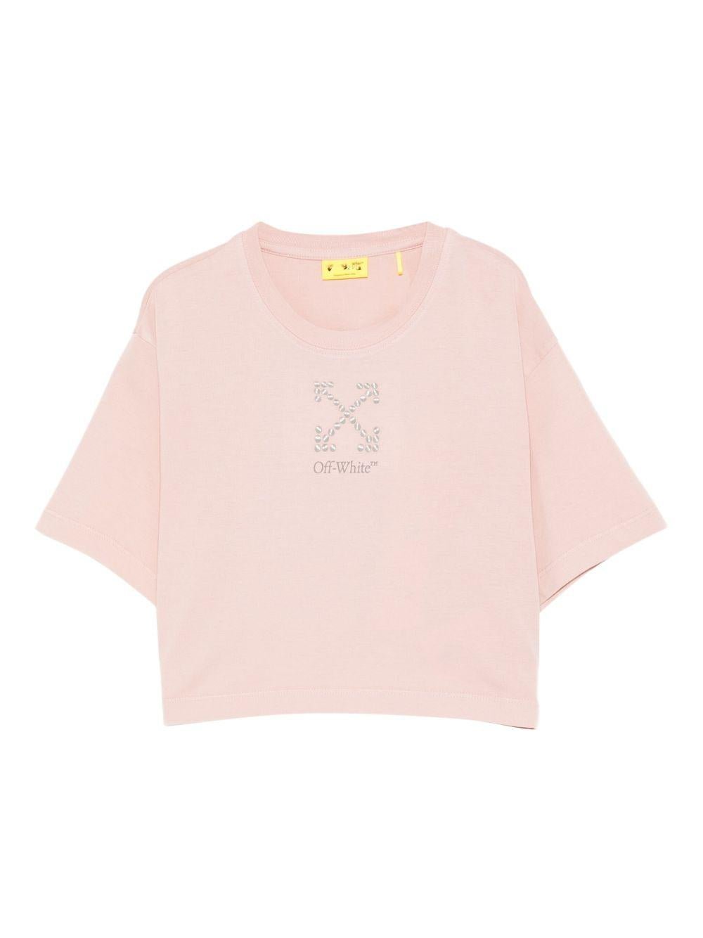 Off-white Short-sleeved T-shirt In Pink