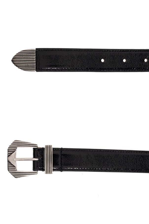 Iro Stitching Detail Belt In Black