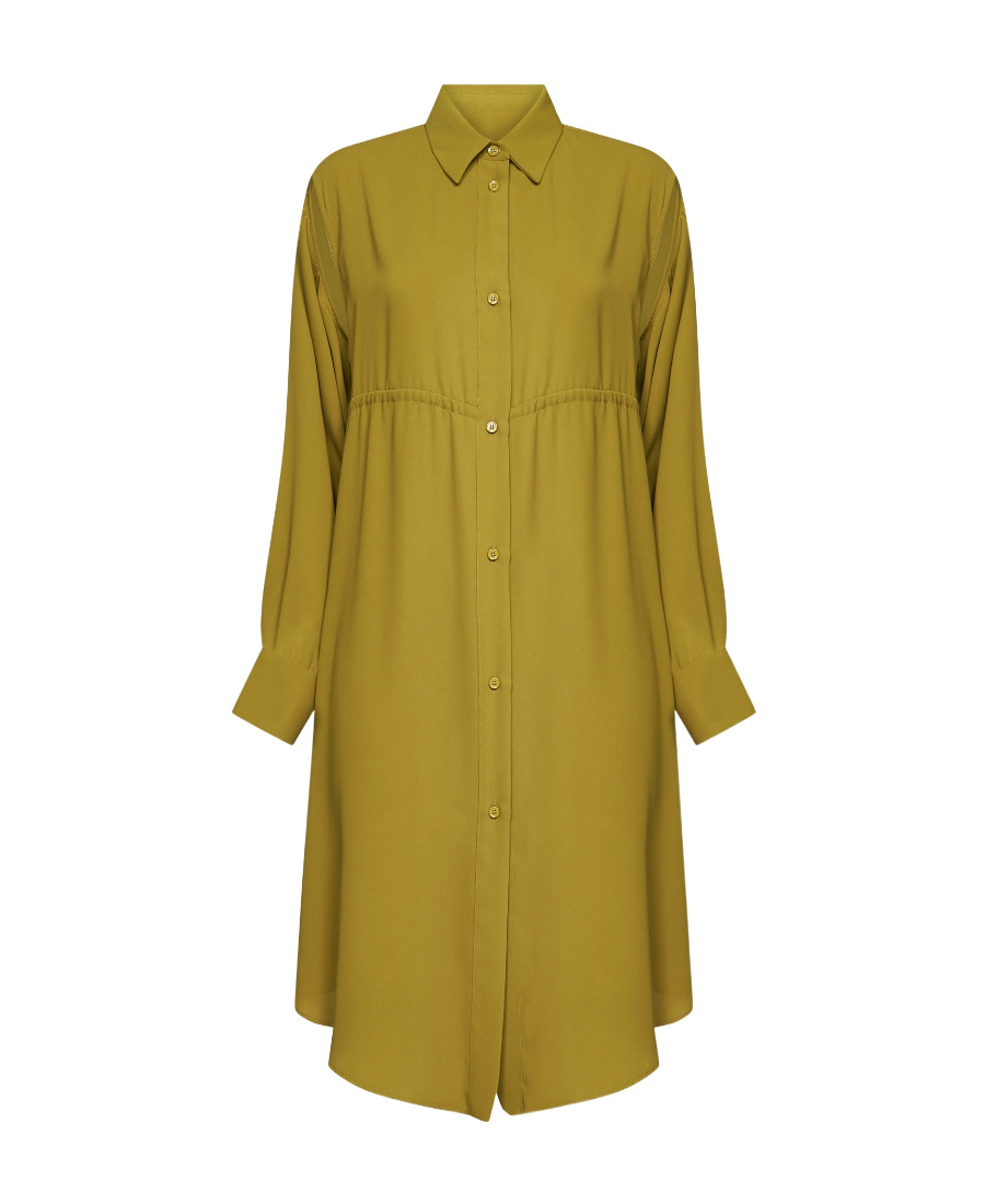 Mm6 Maison Margiela Woman Short Dress Military Green Size 8 Polyester In Brown
