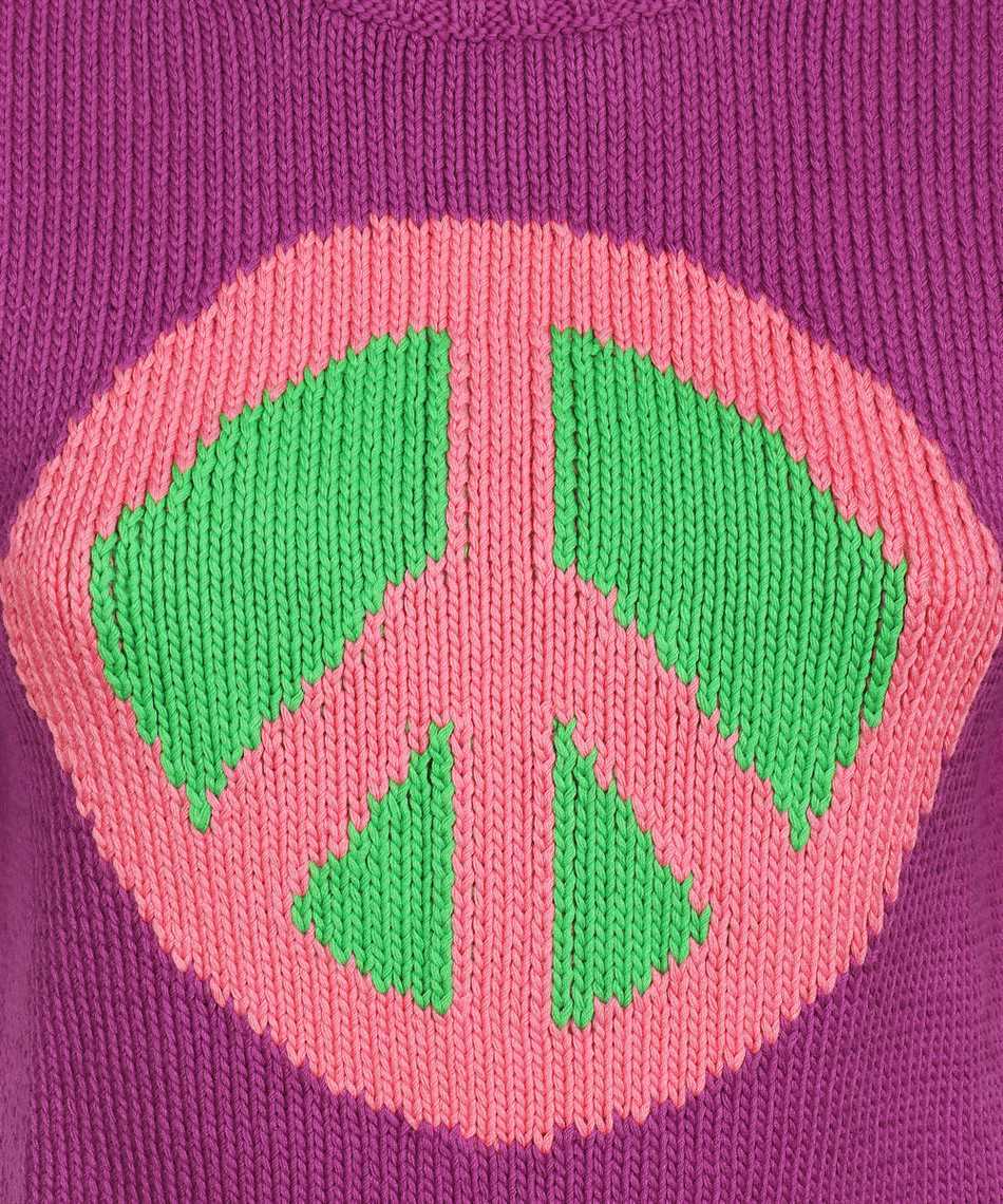 Moschino Peace Short-sleeve Sweater In Purple